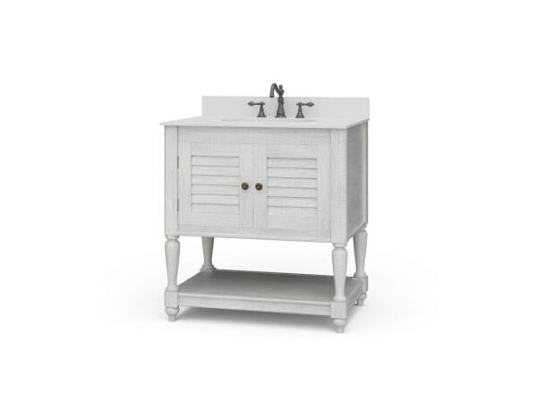 Cottage Guest Vanity W/ Sink & Marble Top Accent Furniture Accent Furniture