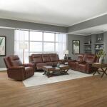 Avery Sofa w/ Loveseat & Recliner Sofas Brown 4