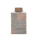 Taos Medium Carved Square Vase - Image 3