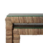 Tuscan Rush Nesting Table Set 2 W/ Tempered Glass - Image 12