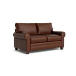 Carolina Leather Roll Arm Loveseat Sofas Bassett Furniture 11