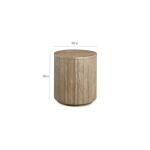 Andora Round Plinth End Table End tables Andora Warm Grey 9