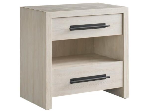 Dwell River Rock Two Drawer Nightstand - Image 3