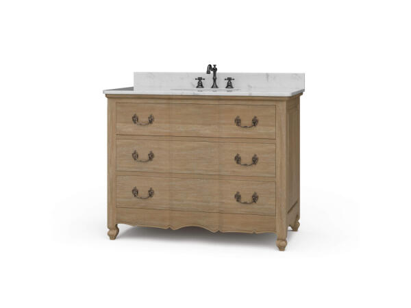 Provence Single Vanity W/ Sink & Marble Top Accent Furniture Accent Furniture