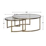 Rhea Nesting Coffee Tables, Gold, S/2 - Image 9