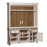 Morgan Creek Entertainment Center Entertainment Stands Antique White w/ Wirebrushed Tobacco Accents 13