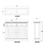 Shutter Narrow Sideboard Dining Storage Bramble 19