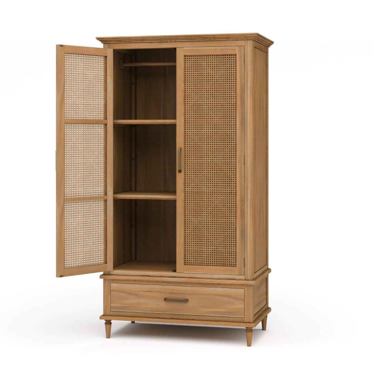 1b5392dfb816fd3273f3162bd97cda19 Jamison Wardrobe W/ Rattan Door - Image 1