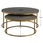 Aragon Nesting Coffee Tables, Gray S/2 - Image 6