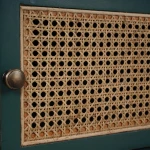 Montego Square End Table W/ Drawer & Rattan Door - Image 3