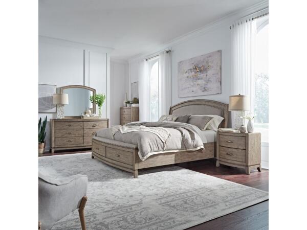 Avalon King Uph Storage Bed, Dresser & Mirror, Chest, Night Stand Bedroom Sets Bedroom Sets