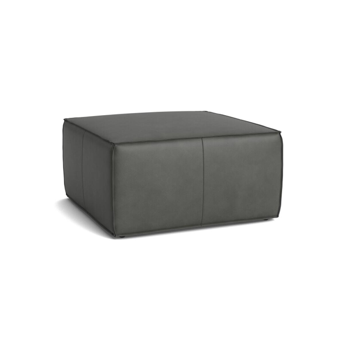 1bae8a57a31eb008eab74fc983042839 Rhonda Square Leather Ottoman - Image 1