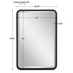 Crofton Vanity Mirror, Black Mirrors Black 23