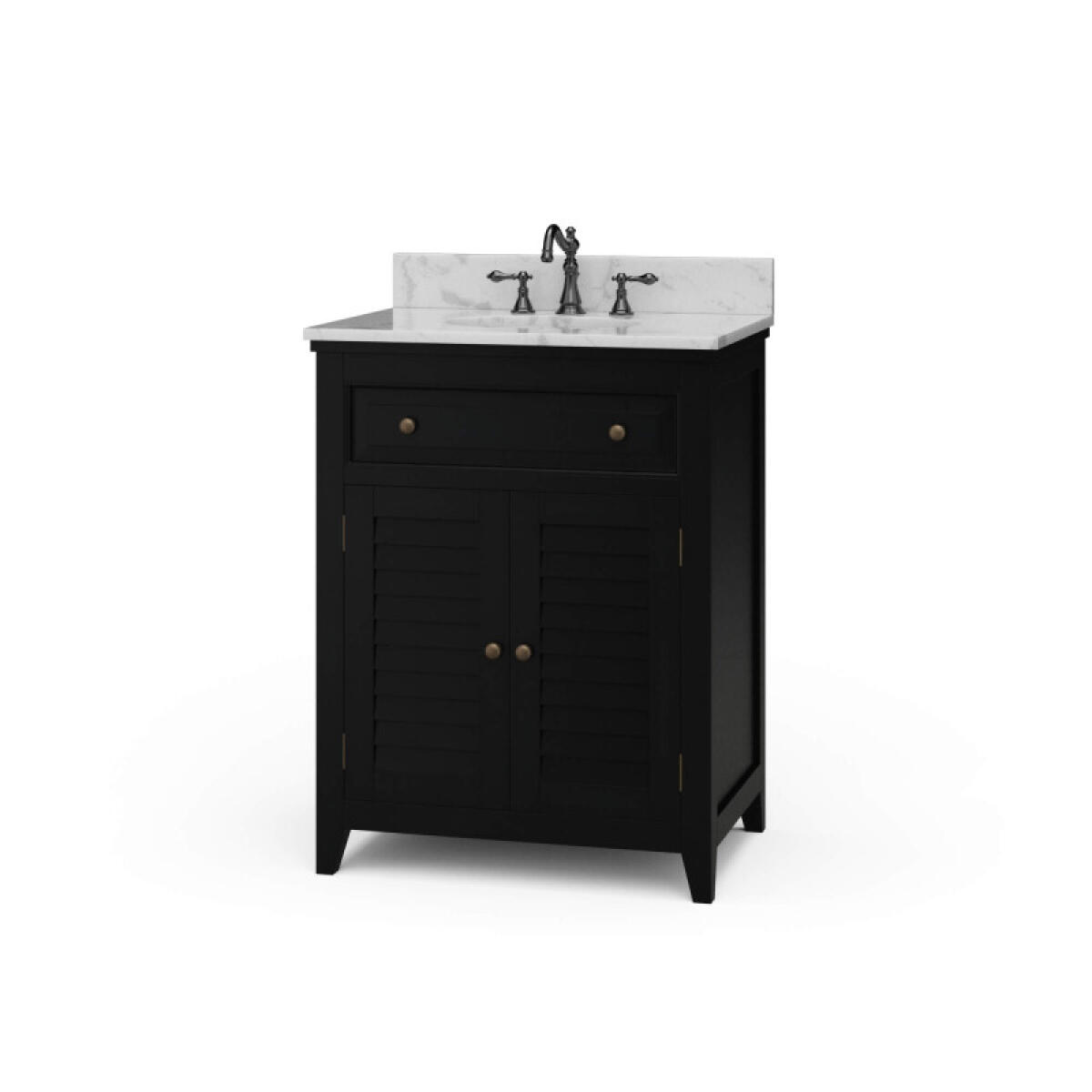 1be10129737ca3a419be5b12a9ce93ae Shutter Vanity W/ Sink & Marble Top - Image 1