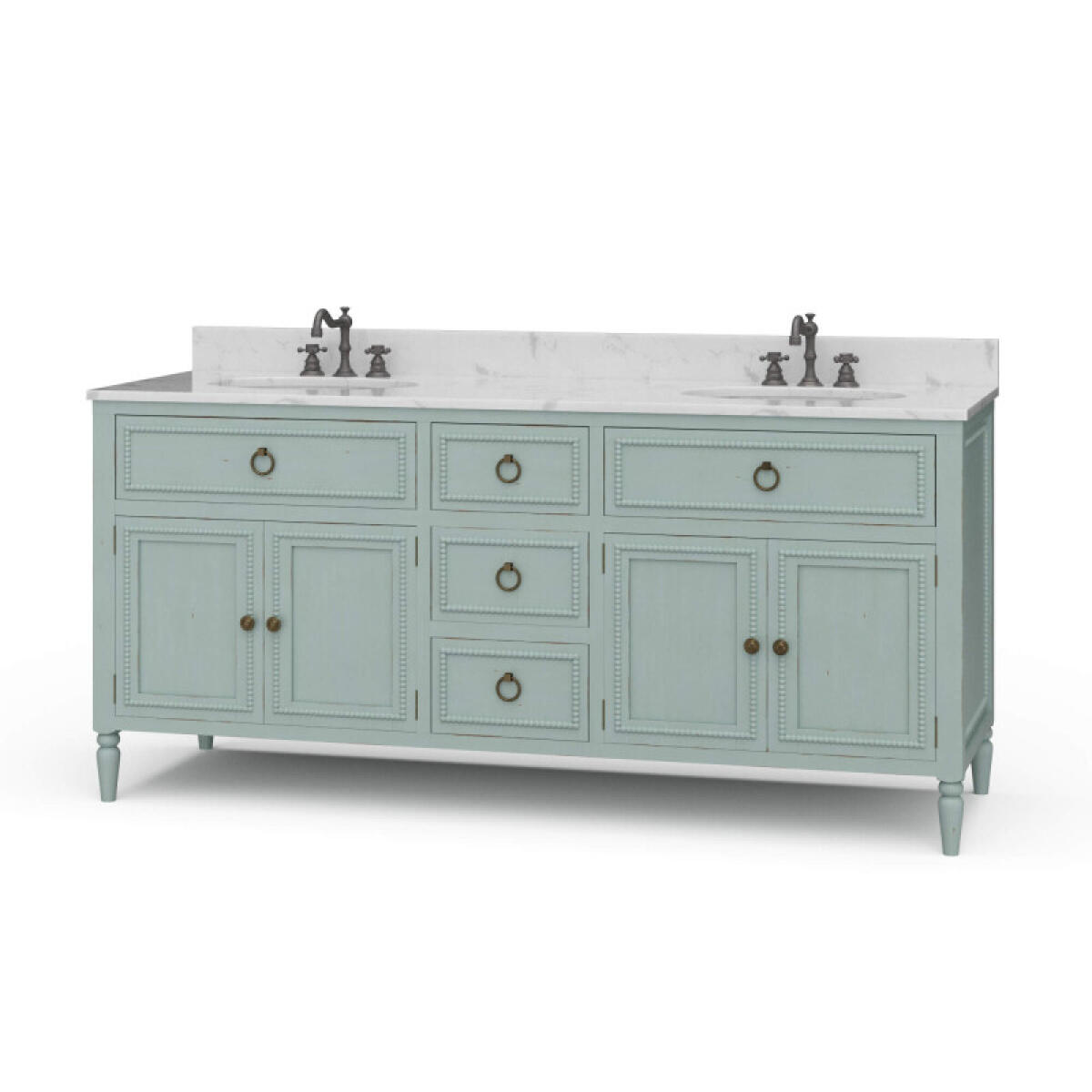 1c0ca23987f729134400f338bf3f2d76 Cholet Double Vanity W/ Sink & Marble Top - Image 1