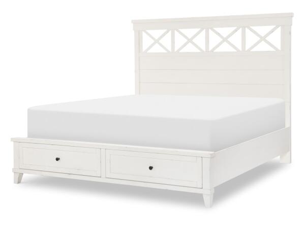 Complete Panel Bed W Storage Footboard Cal King 6/0 Beds Beds 2
