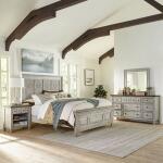 Heartland King Opt California Panel Bed, Dresser & Mirror, Night Stand