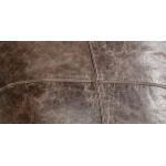 Dumont Leather Cocoa Square Pillow Cover + Insert - Image 5