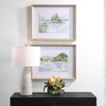 Serene Lake Framed Prints, S/2 Art Art 12