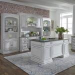 Magnolia Manor Bunching Bookcase Bookcases Antique White & Weathered Bark 21