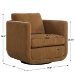 Abound Swivel Chair, Ginger Chairs Brown 25