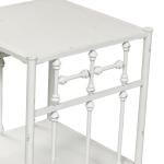 Vintage Series Open Night Stand – Antique White Nightstands Distressed Metal 13