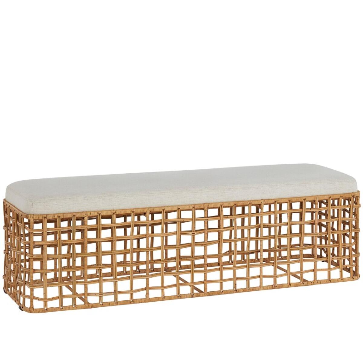 1cbc68495fa494ae1967bfa8f2772fab Getaway Coastal Living Home Collection Rattan Bench - Image 1
