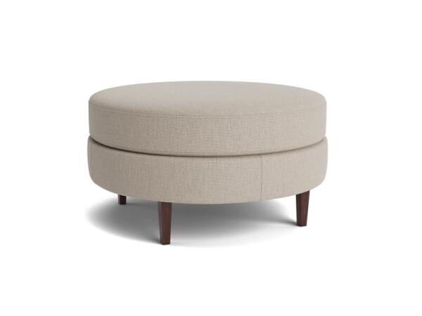 Delway Round Ottoman Ottomans & Poufs Bassett Furniture