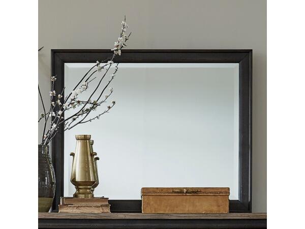 Americana Farmhouse Landscape Mirror – Black Bedroom Mirrors Brown