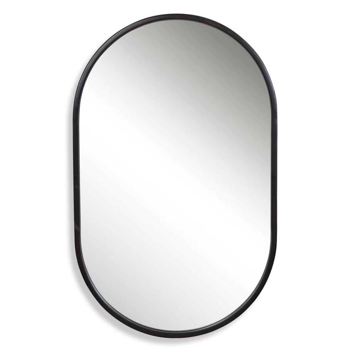 Varina Oval Mirror, Black Mirrors Black 2 Varina Oval Mirror, Black Mirrors Black 2