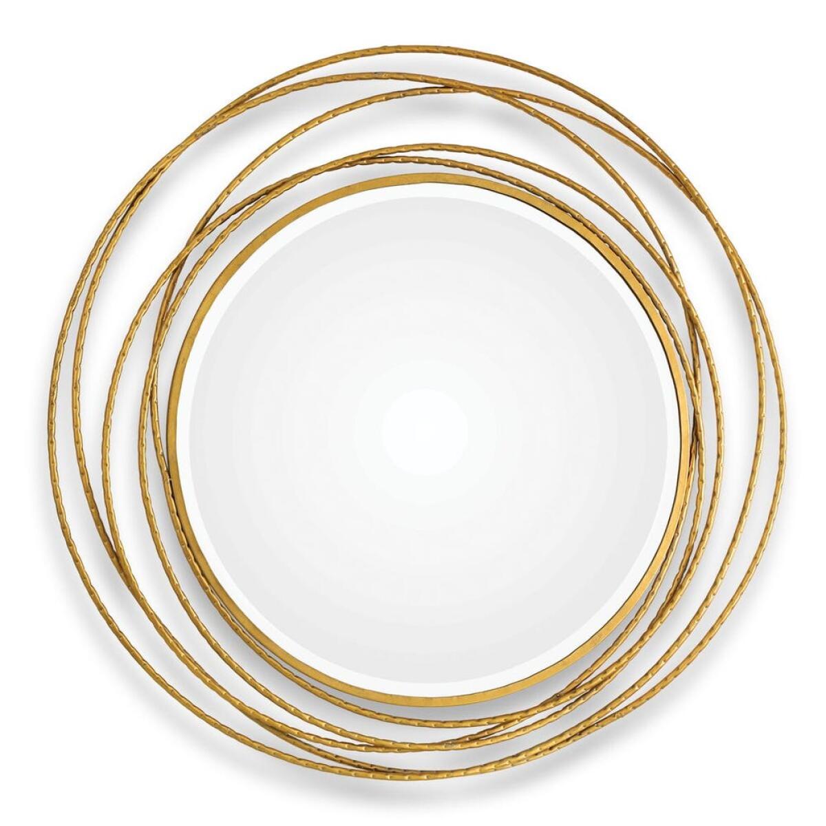 1d25cb16ceeca046fdcd3e9398efd16b Whirlwind Round Mirror, Gold - Image 1
