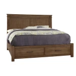 Cool Rustic Cal King Mansion Bed With Footboard Storage - 174-661-066B-602