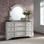 Magnolia Manor Mirror Bedroom Mirrors Antique White & Weathered Bark 13