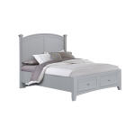 Bonanza Queen & King Poster Storage Bed - Grey Finish