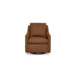 Sloan Leather Slope Arm Swivel Chair Chairs Bassett Furniture 10