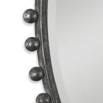 Taza Round Mirror, Distressed Black - Image 6
