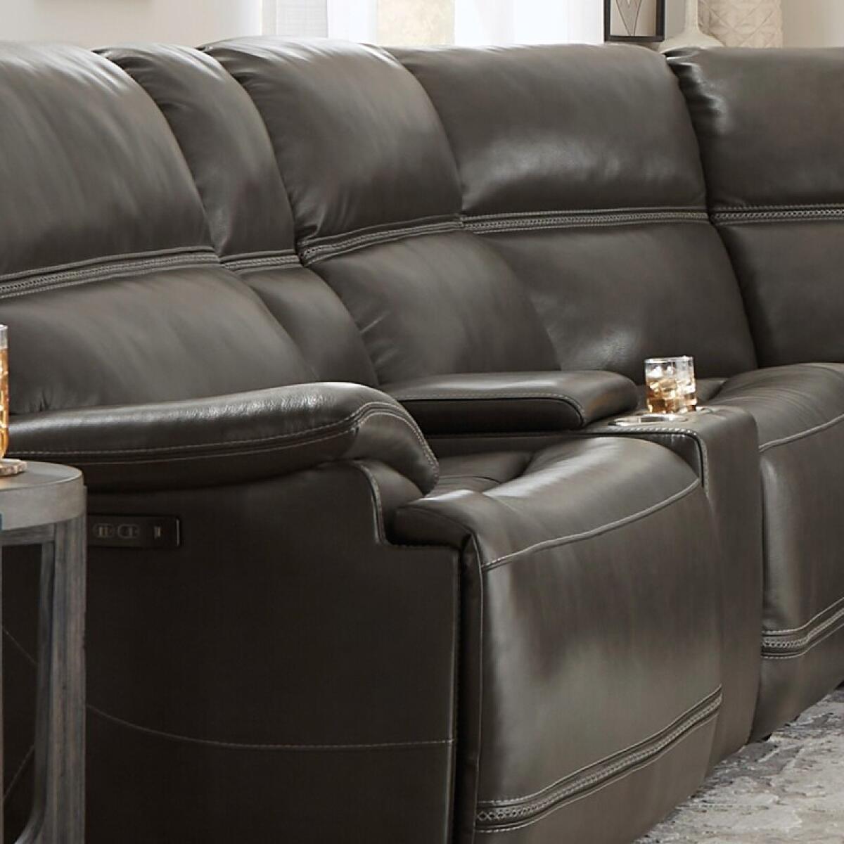 Bentley Console – Graphite Sectional Parts Graphite Gray Leather 2 Bentley Console – Graphite Sectional Parts Graphite Gray Leather 2