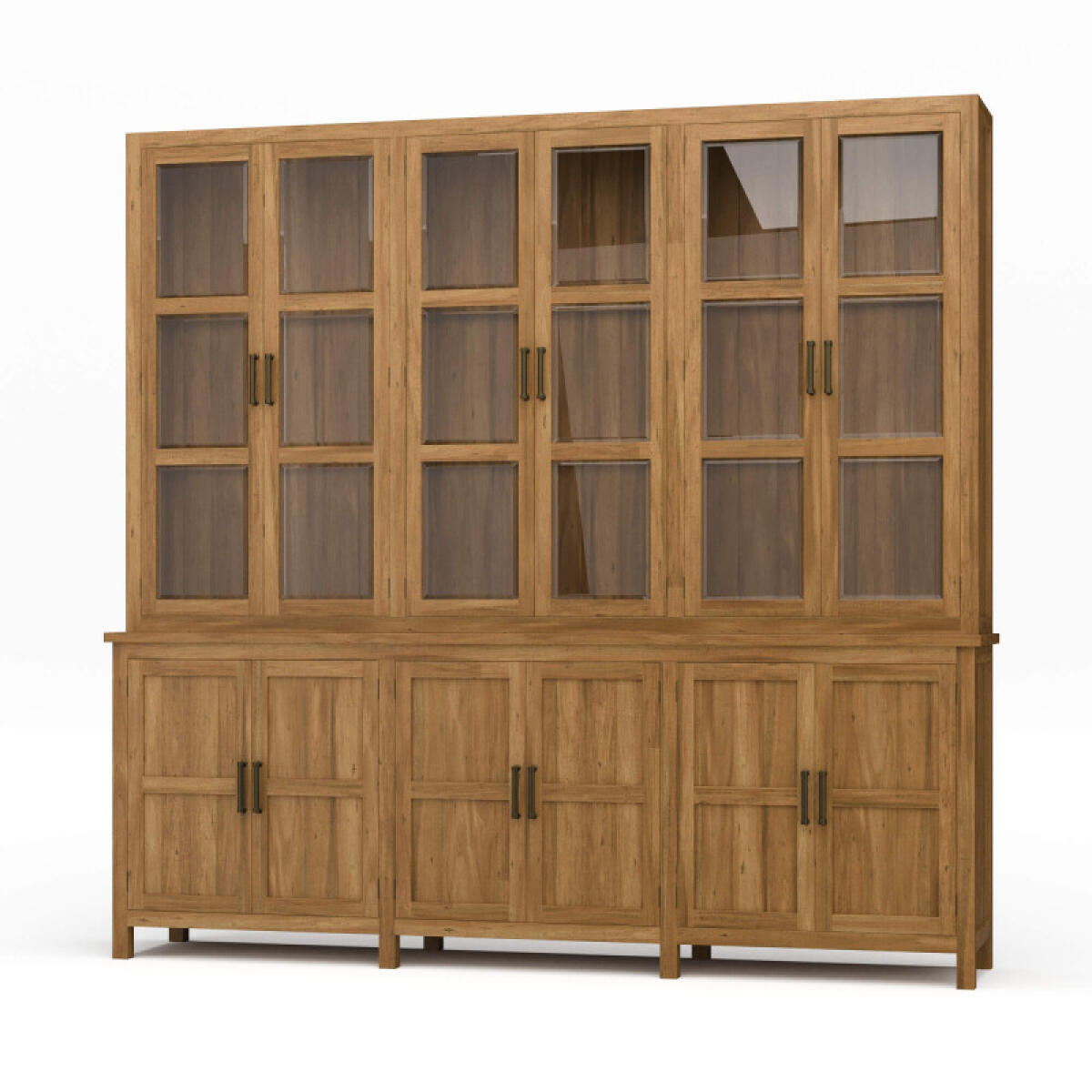 1e310e0c8030b6eac251c4309a34fd91 Madrone 12 Door Display Cabinet W/ Glass Shelves - Image 1