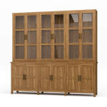 Madrone 12 Door Display Cabinet W/ Glass Shelves