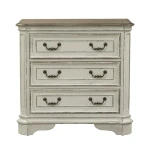 Magnolia Manor 3 Drawer Bedside Chest w/ Charging Station - Image 3