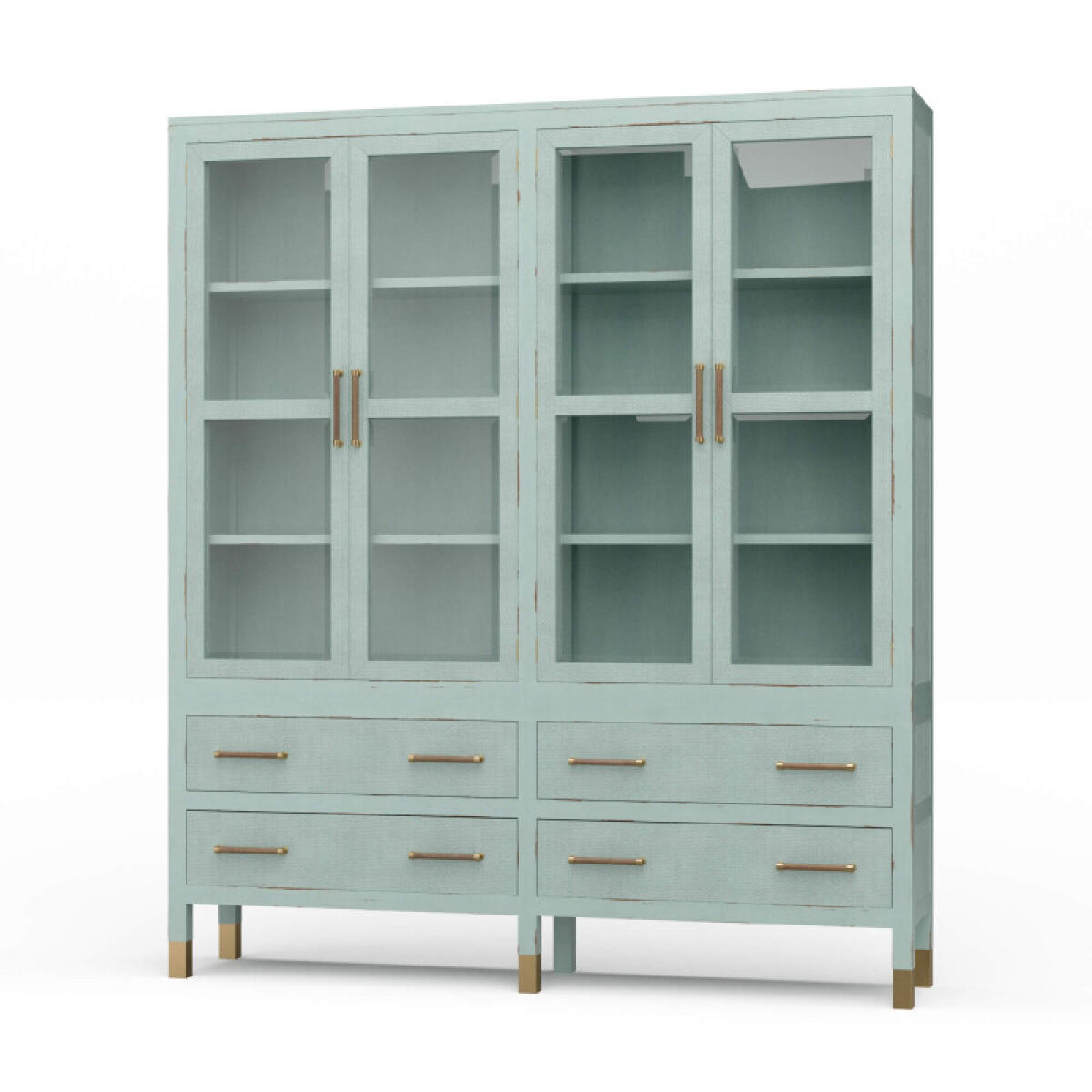 1e4be1342338b0eb32c97bae2c2191df Kagu 4 Door Tall Cabinet W/ Premium Rattan - Image 1
