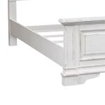 Abbey Park Panel Bed Rails Bed Parts Antique White & Weathered Brown 9