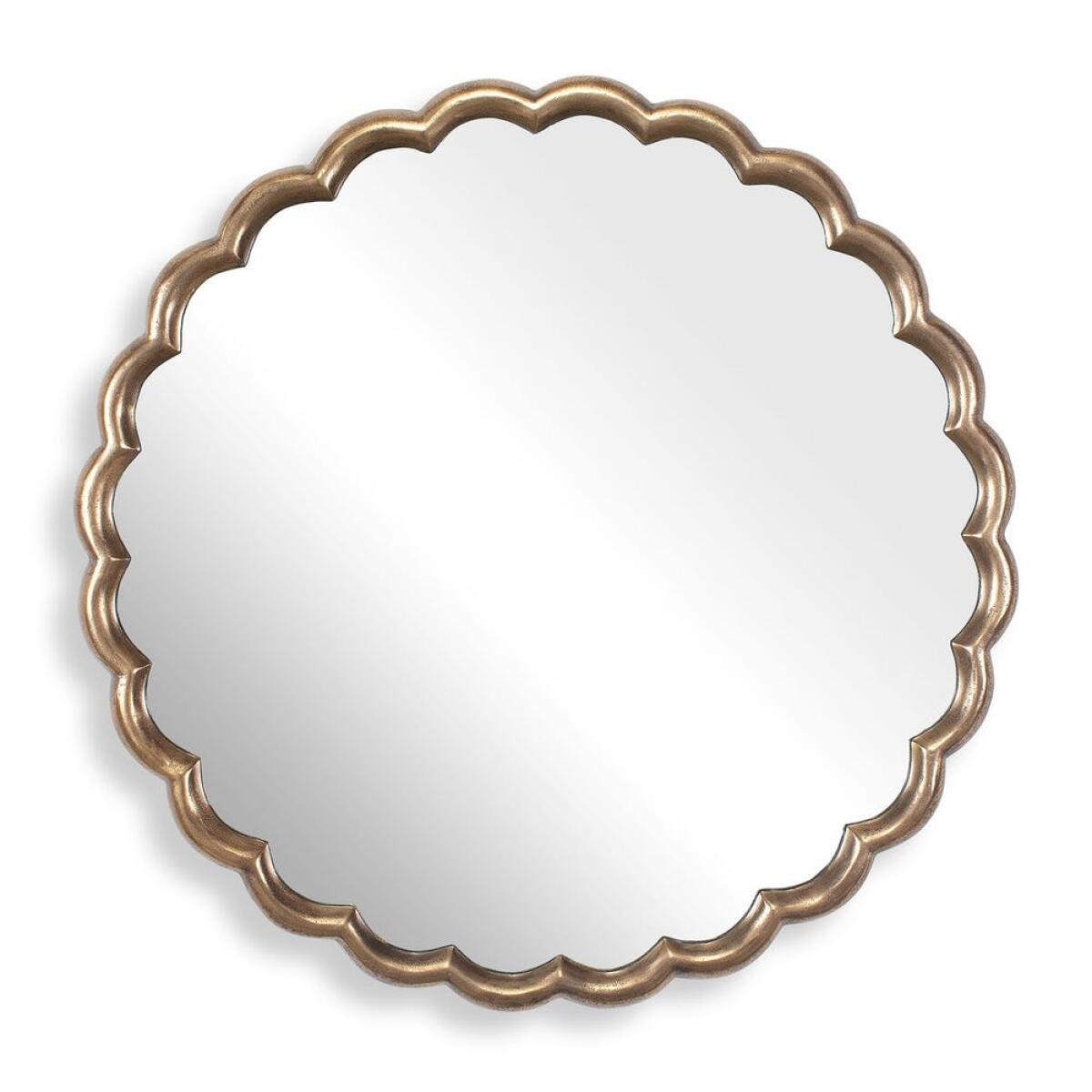 1ed32bc0356756c3009d71fbada0af61 Cerrito Round Mirror, Brass - Image 1