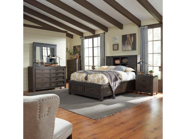 Thornwood Hills King Bookcase Bed, Dresser & Mirror, Chest, Night Stand Bedroom Sets Bedroom Sets