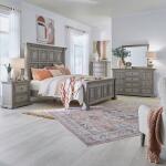 King Panel Bed, Dresser & Mirror, Chest, Night Stand
