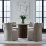 Accent Dining Chair w/ Casters – Truffle Chairs & Benches Brown 20