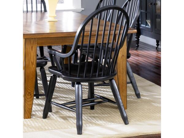 Treasures Bow Back Arm Chair – Black Chairs & Benches Brown 2