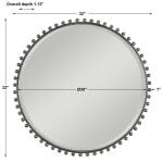 Taza Round Mirror, Distressed Black - Image 8