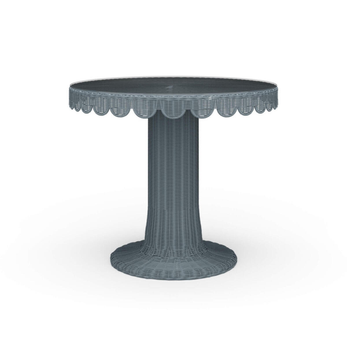 1f2d716b076de0defde94e258fa31c92 Scalloped Round Bistro Table W/ Tempered Glass - Image 1