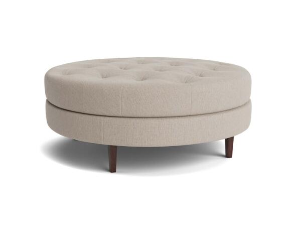 Delway Round Ottoman Ottomans & Poufs Bassett Furniture